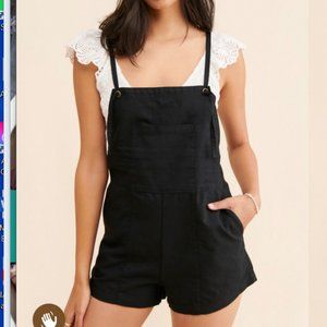 NWT Anthropologie LACAUSA Classic Short Overalls